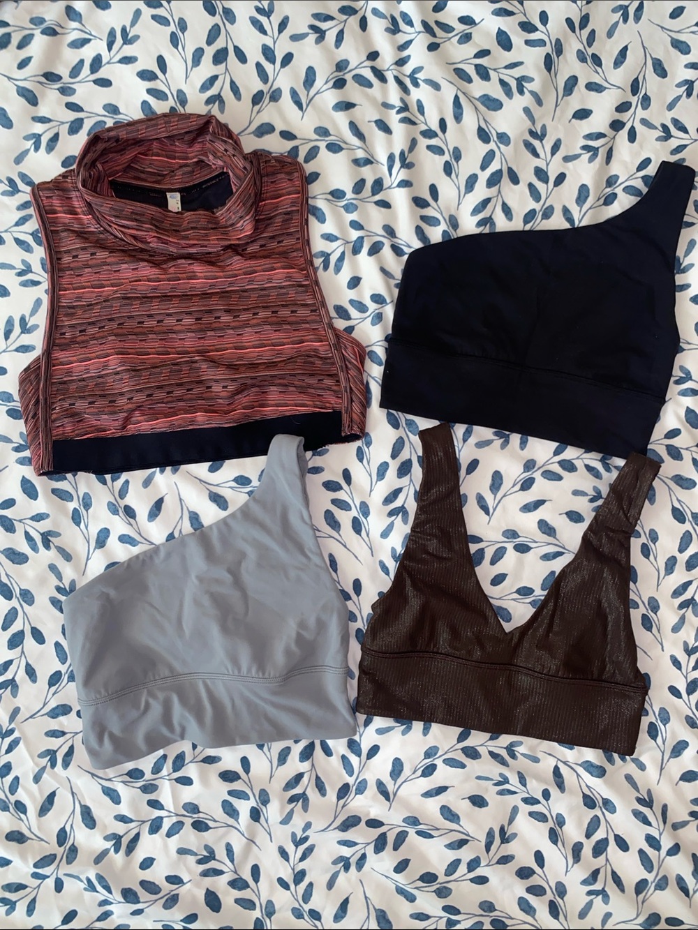 Mixed Bundle — Free People Movement, Lululemon Black, Gray, and Chocolate Bra
